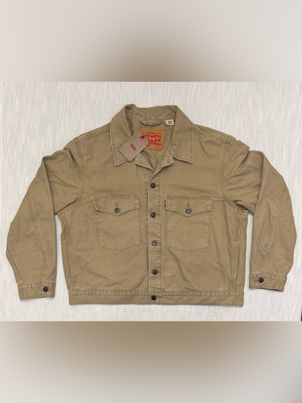 Levi’s Trucker Embarcadero Jacket Harvest Gold Tan Men’s Large 0010P0013 NEW
